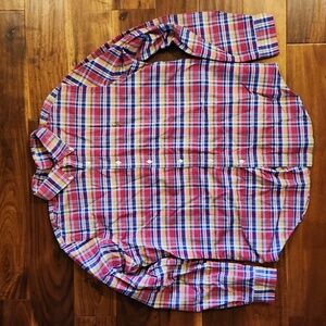 EUC Polo Ralph Lauren Men's Classic-Fit Plaid Oxford Shirt